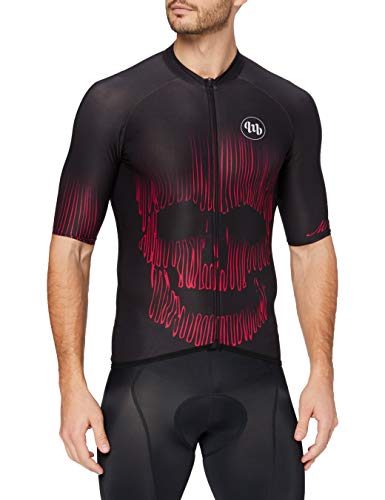 Maillot Pink Skull MB Wear noir et rose en taille L pour cyclisme
