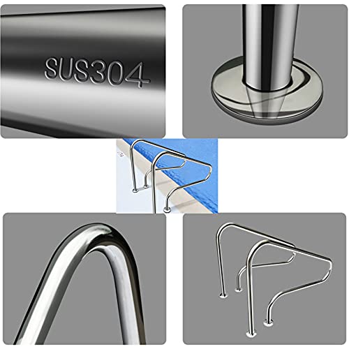 Baranda para Piscina de Acero Inoxidable 31.5x31.5 Pulgadas miniatura 5
