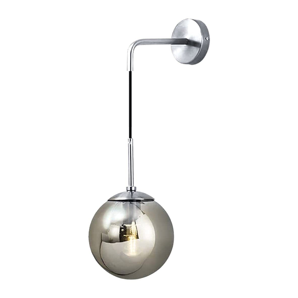 HXYSXHJUO Mid Century Modern Wall Lamp Minimalist Adjustable Bedside Fitting Ball Glass Fixture Reading