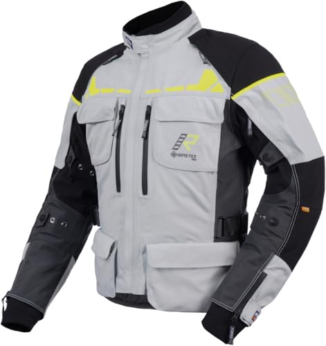 Rukka Ecuado-R Motorrad Textiljacke, hellgrau/neon, 64