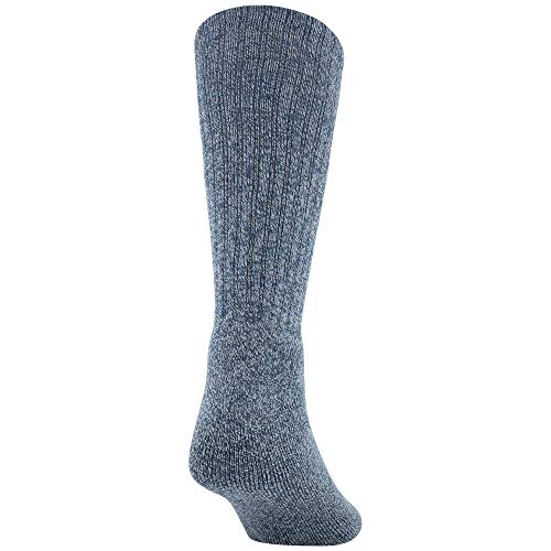 Goldtoe Men's Harrington Crew Socks, Multipairs, Blue Wave/Navy (6-Pairs), Large #TOP3