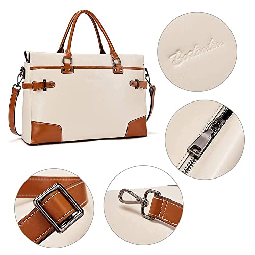 BOSTANTEN Leather Briefcase Messenger Satchel Bags Laptops Handbags for Women and Women Leather Wallet RFID Blocking Small Bifold Zipper Pocket Wallet2