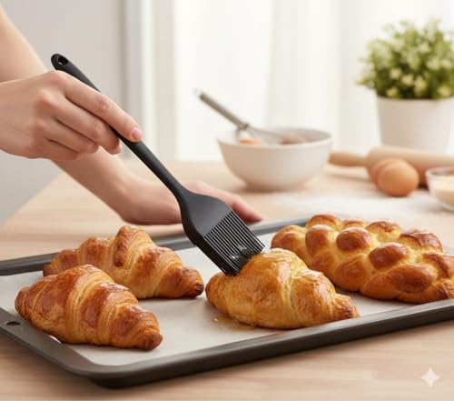 Image of ADD2CART Silicone Basting Brush, Heat-Resistant Food Grade, One-Piece Construction (basting Brush)