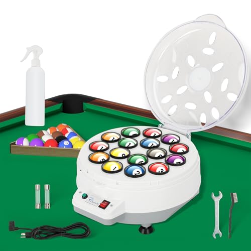 Pool Ball Cleaner, Billiard Ball Cleaner, Billiard Ball Cleaner and Polisher for 16 Billiard and Snooker Balls