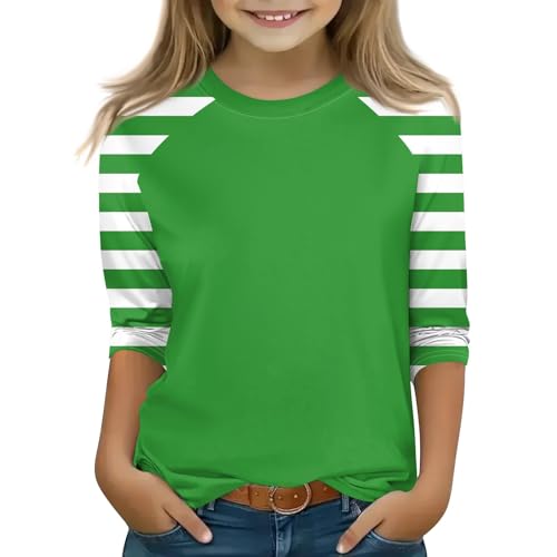 Teen Girls Cute Tops Raglan 3/4 Sleeve Fall Shirts Crewneck Beach Clothes Raglan 3/4 Legth Sleeve Solid Outfits Classy