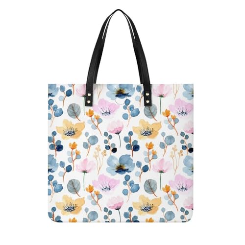 Sac de cours étudiant à fleurs cabas souple pour transporter dossiers