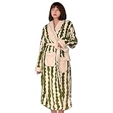 * UNIQUE DESIGN --- Die Roben Stil ist hübsch und feminin mit einem abnehmbaren Bund + 2 Taschen + Loops Loop + Langärmelig mit Schleife + V-Ausschnitt für Ihren Bademantel auflegt.