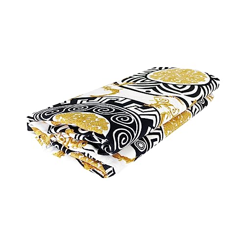 Tela decorativa cubretodo gran foulard cubrecamas cubresofá guijarros dorado crema