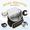 LORADI Mochila para pañales de gran capacidad con hebilla para cochecito, bolsa de viaje resistente al agua con bolsillos aislados, Negro, L, Classic #3