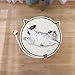 Baoblaze Cat Scratching Pad Rug Interactive Cat Toy Ball Scratch Pad with Toy Cat Scratcher Mat for Sofa Playing Carpets Couch Floor, White