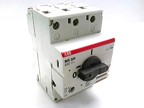 Démarreur de moteur manuel triphasé MS325-25 ABB réglable pour rail DIN