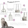 kathson Macrame Cat Hammock with Cushion,Handwoven Cats Bed,Hanging Indoor Boho Kitten Swing Beds for Playing Sleeping Climbing and Lounging(XL)