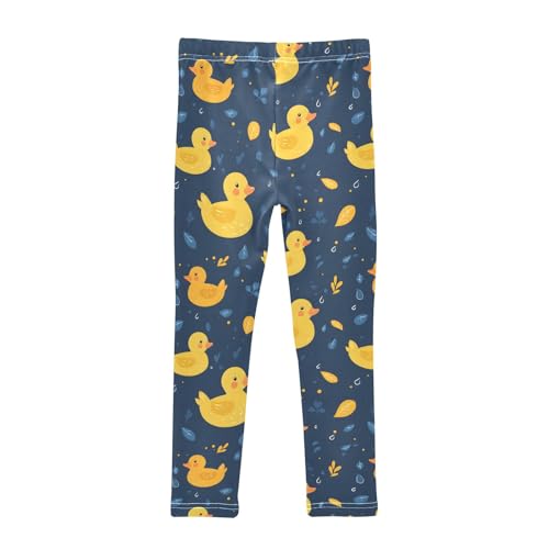 Duck Cartoon Swimming Girls Leggings Athletic Pants Tights Stretch Bottom2
