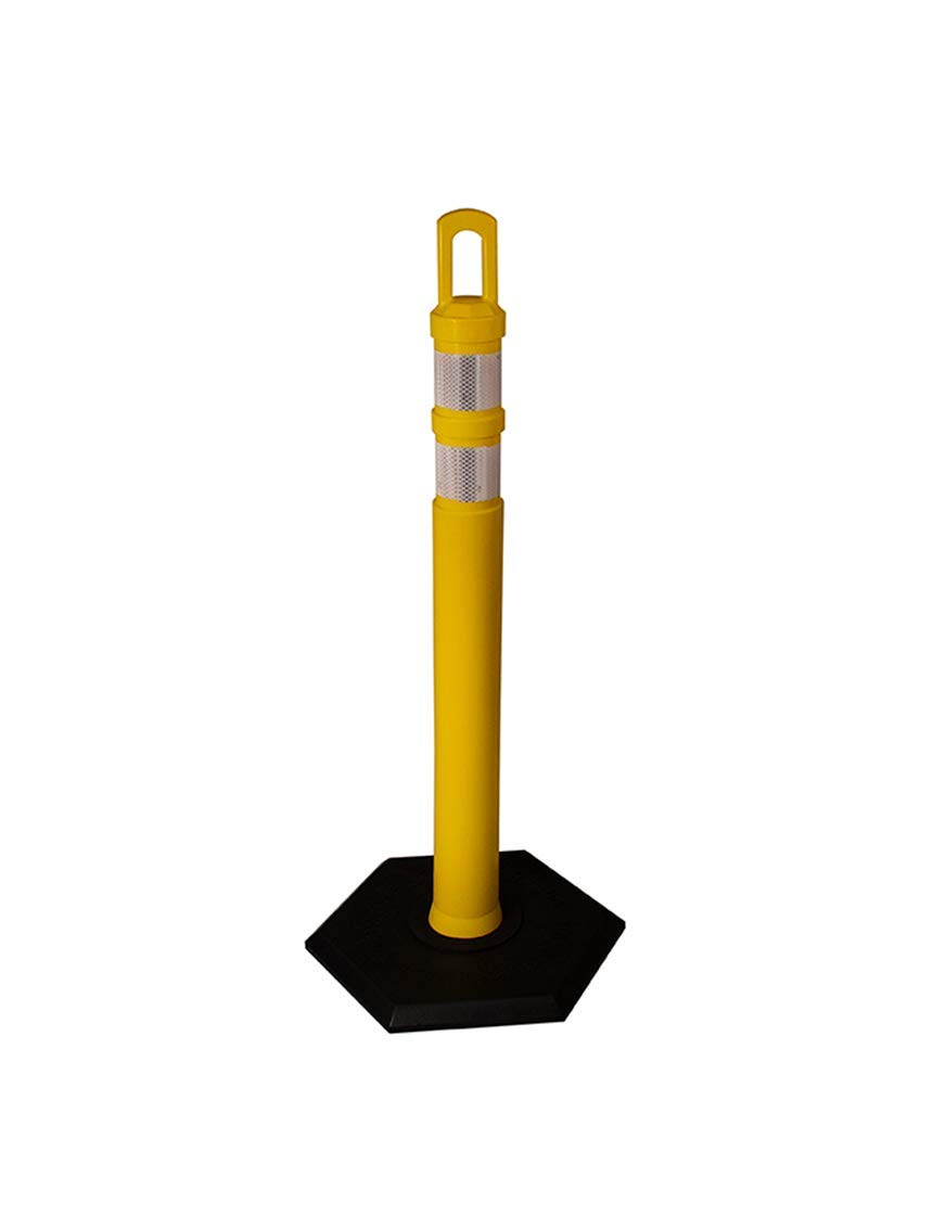 Arch-Top Delineator Tubes (Post) with Rubber Base, Excellent for Creating Barriers