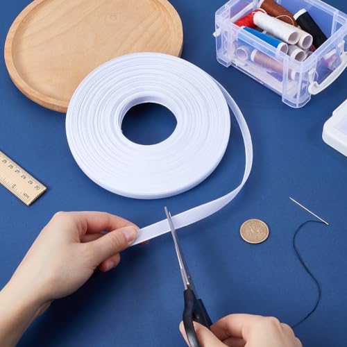 GORGECRAFT 25 Yards White Polyester Boning 12mm Wide High Density Corset Boning for Sewing Bra Boning Tool Garment Accessories for Wedding Bridal Dress Evening Gowns Lingerie Wide-brimmed Hats Making - Image 3