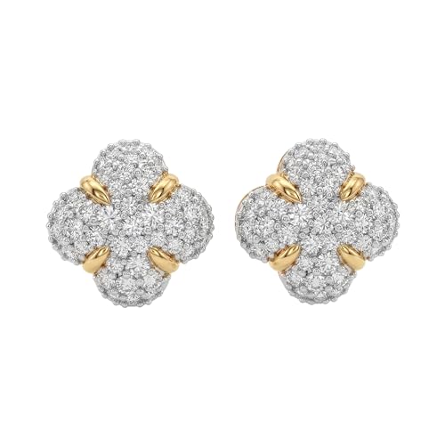 Gold Cubic Zirconia Earrings Studs for Women 18k Gold Tiny
