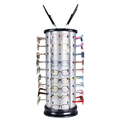 Présentoir à lunettes de soleil rotatif avec support 36 paires et miroir