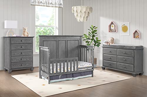 Oxford Baby Willowbrook/Kenilworth Crib to Toddler Bed Guard Rail Conversion Kit, Graphite Gray, GreenGuard Gold Certified - Thumbnail 4
