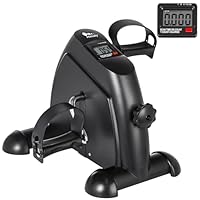 Mini Bike Heimtrainer, Arm- und Beintrainer, Pedaltrainer für Senioren und Junge, Ausdauertraining, Verschiedene Widerstandsstufen, Trainingsgerät für zu Hause uns Büro, Schwarz