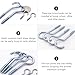 HEALEEP 15pcs Heavy Duty Screw-in Hanging Hooks Curved Design, Self-Tapping Metal Storage Hooks for Garage and Industrial Use