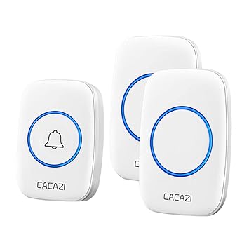 ATORSE Wireless LED Doorbell Waterproof Electric 300m Door Chime Kit EU White