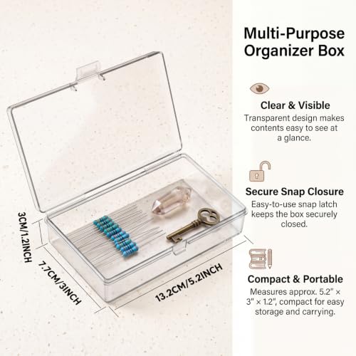Image of Jetec 30 Pieces Small Clear Plastic Storage Box, 5.2 x 3 x 1.2 Inch