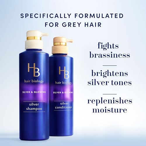 Hair Biology Biotin-Infused Purple Shampoo And Conditioner Set For Grey Hair thumb #2