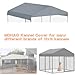 MDHAO 10' x 10' Dog Kennel Cover 600D Heavy Duty Waterproof Replaceable Dog Kennel Top Cover - Gray (Top Cover Included Only)