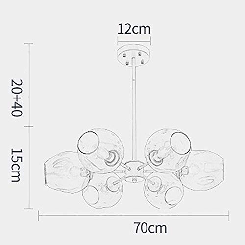 Plafonnier E27 design pour salle à manger grand lustre vert CLSDRZC - 4