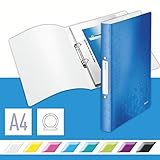 [page_title]-Leitz 42570036 Ringbuch wow, A4, PP, 2 Ringe, 25 mm, blau metallic