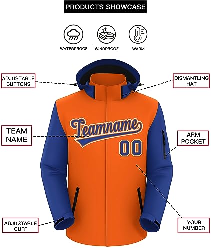 KXK Custom Men's Outdoor Jacket Waterproof Softshell Hooded Lightweight Full-Zip Jacket Personalized Logo Text2