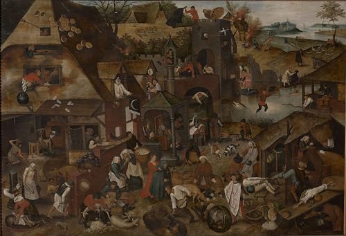 Proverbes flamands Pieter Brueghel le Jeune Affiche Mur Art Toile Graffiti Impression 60x90cm