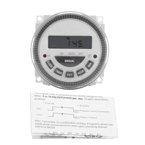 Temporizador Digital Programmable Semanal, Relé de Tiempo 16A 220V, Control Automático de Equipos Eléctricos - Alta Capacidad de Carga, Programación Precisa 7 Días, Ideal para