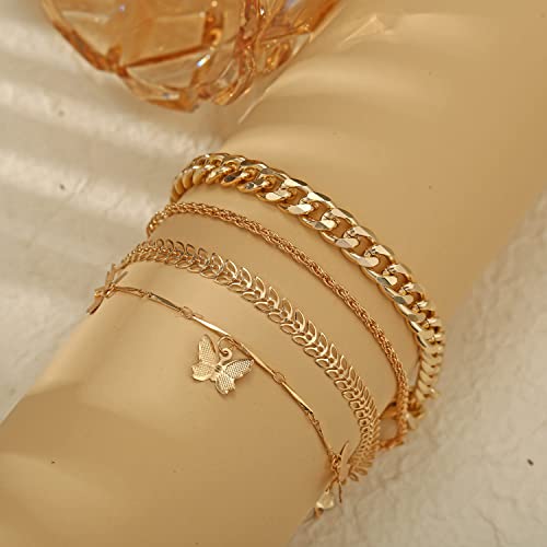 Image of Shining Diva Fashion Stylish Multilayer Gold Plated Bangle Bracelet for Women and Girls