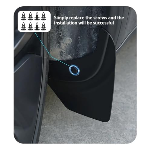 Guardabarros para Tesla Model Y 2025 - 2026 Juniper kit de protección sin taladro 6