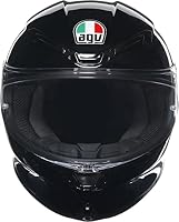 AGV - K6 S AGV E2206 MPLK Integralhelm, Motorradhelm für Brillenträger, Carbon Aramid Schale, Pinlock Max Vision Visier, Sport Touring, Schwarz, S – Ansicht 7