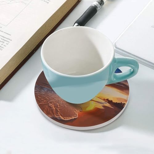 Dessous de verre absorbants en céramique liège protège table plage