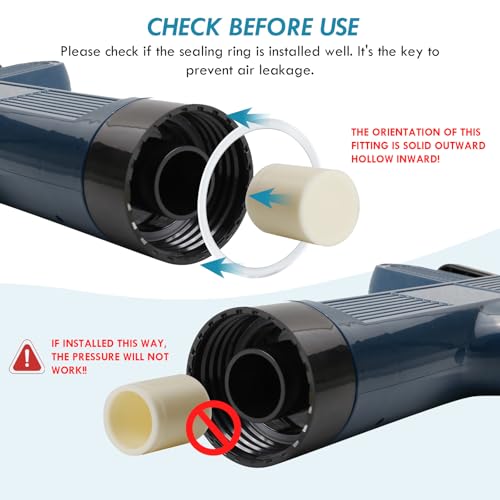 Image of Toilet Plunger, High Pressure Toilet Air Plunger Blaster Drain, Unclogger Plungers, Versatile Clog Remover Air Drain Blaster Tools for Home, Bathroom, Floors, Shower, Kitchen, Plumbing Clogged