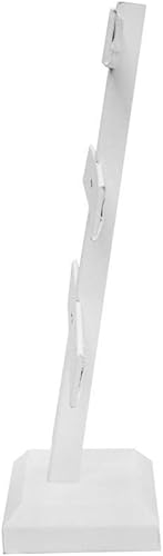 Miniatura 4 de DBM IMPORTS Exhibición de cuero sintético blanco 3 barras pendiente joyería soporte de exhibición 10" x 9"