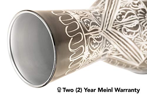 Meinl Doumbek, Soprano Size With Hand Engraved Aluminum Shell — Made In Turkey — 6" Tunable All-Weather Synthetic Head, 2-Year Warranty, 6" (He-2018) #TOP4