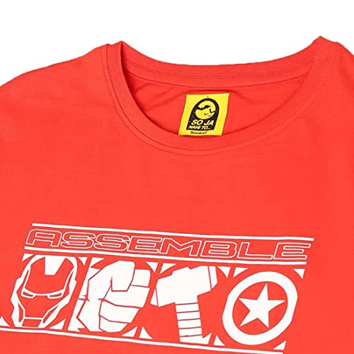 Image of Bewakoof Men Plain Printed Half Sleeve Round Neck T-Shirt & Pyjama Set