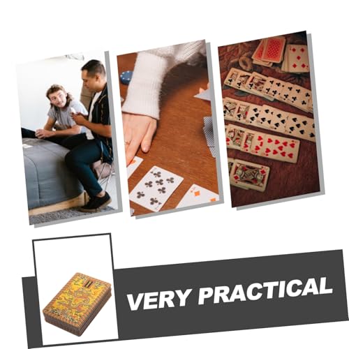 Kisangel Goldfolie Pokerkarten aus Robust und Tragbar für Familien Partys Outdoor Spiele Geschenk für Kartenspiel Fans Langlebig und Vielseitig Einsetzbar – Bild 6