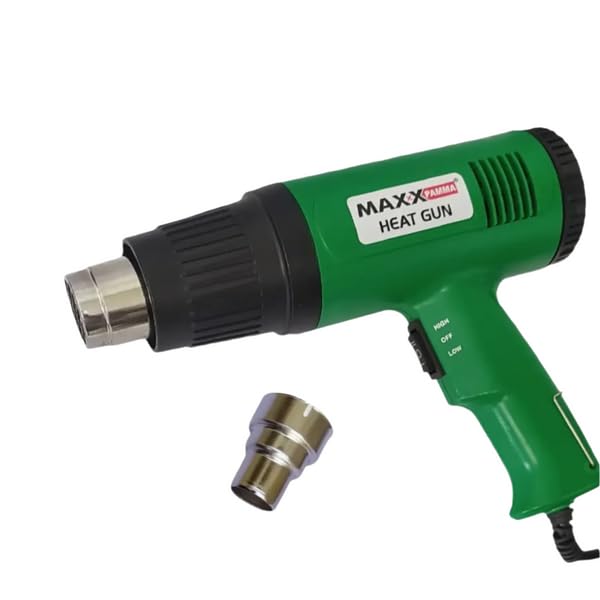 Image of New Maxx Pamma 2000W Heat Gun with Durable Copper Heating Element, Variable Hot Air Tool for Shrink Wrapping, Paint Removal, PVC Bending, Crafting & Multi-Purpose Use