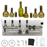 INTHEEND Glass Bottle Cutter, Glass Cutter for Bottles, Bottle Cutting Tool Kit for Round Bottle, DIY Bottle Cutting Machine for Cutting Wine, Beer, Liquor, Whiskey Bottles with Safety Accessories