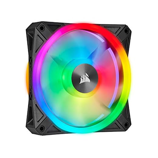 Corsair QL Series, Ql120 RGB, 120mm RGB LED Fan, Single Pack - Black, 4.72 x 4.72 x 0.98 inches