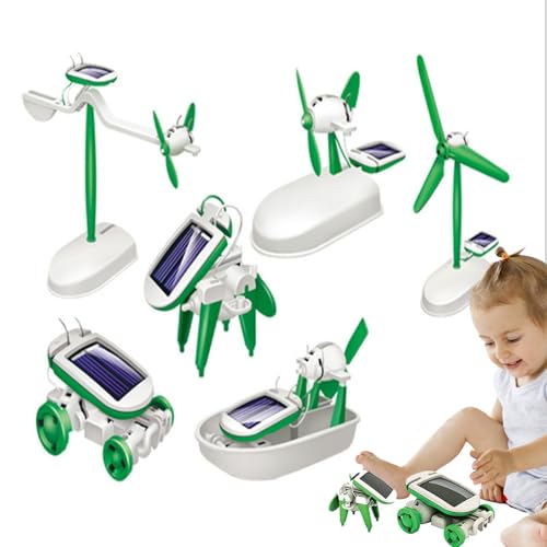 Image of Solar Science Kit – Pro | 6-in-1 DIY STEM – 6-in-1 Educational Science Experiment Kit Solar Construction Projects Boat Airplane Windmill Educational Toy for Boys And Girls | 2026 Pro