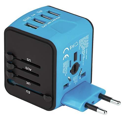 Castries Universal Travel Adapter, All-in-one Worldwide Travel Charger Travel Socket, International Power Adapter