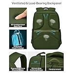 MILADA Expandable Travel Backpack 28L to 39L, TSA-Approved Carry On Backpack with 17 Inch Laptop Compartment, School Business Work Backpack for Men & Women, Green - Image 4