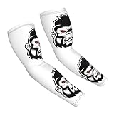 Chioee アームカバー 2枚組 ゴリラ ロング丈 アームスリーブ 触るとひんやり冷感 UVカット 吸湿速乾 滑り止め 日焼け防止 夏用 腕カバー 伸縮性 通気性 日焼け止めアームカバー 冷感 アームカバー ウトドア スポーツ 釣り 運転 自転車用 男女兼用 袖丈43cm