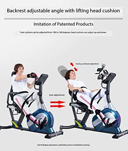 Image of Recumbent Exercise Bike, Training Equipment Bicycle, with Heart Rate Monitor, Tablet Computer Holder, Suitable for Home Exercise